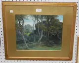 Walter John James, 3rd Baron Northbourne, Trees in the Hollow, pastel
