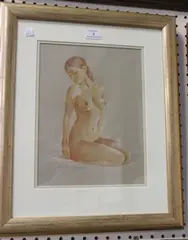 Luisa Dominguez, Raven' (Female Nude), pastel