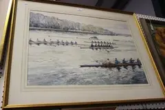 Julia M. Phelps, Rowing Eights on the Thames, watercolour