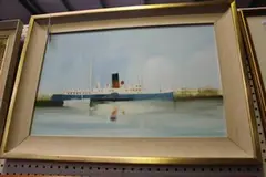 Gerald Parkinson, Paddle Steamer, acrylic on board