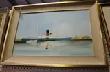 Gerald Parkinson, Paddle Steamer, acrylic on board