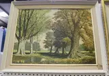 David Mead, View of a Parkland, oil on board