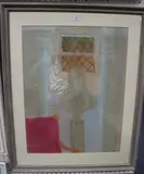 Tom Corey, Study of a Sculpture before a Window, pastel and chalks