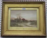 Curtius Duassut, A Marsh Farm, Kent, watercolour
