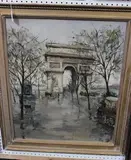 J. Marton, Arc de Triomphe, oil on canvas