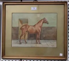 G. Roots, Reuben' (Study of the Horse), 1900, watercolour