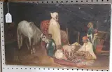 E. Sanguinetti, Bedouin Tent Interior, oil on canvas