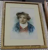 S. Cazzaitin, Italian Boy, watercolour