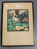 Sybil Tawse, Little Bo Peep, hand-coloured print