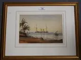 R. Gurnell, HMS St George in Coastal Waters, 1896, watercolour and gouache