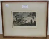 Geoffrey Sparrow, The Open Road, hand-coloured etching