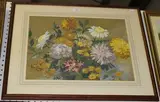 R. Williams, Still Life Study of Chrysanthemums and Other Flowers, gouache