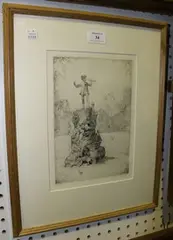 Alfred J. Bennett, Peter Pan, monochrome etching