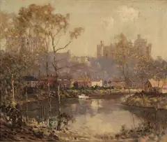 Will Longstaff, View of Arundel from the River, oil on canvas