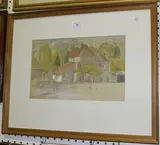 Frank Lewis Emanuel, Priory Farm, Arundel, 1917, watercolour over pencil