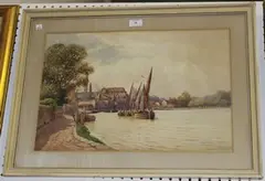 Gordon A. Meadows, View of Mortlake Brewery, 1921, watercolour