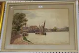 Gordon A. Meadows, View of Mortlake Brewery, 1921, watercolour
