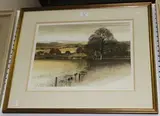 Kathleen Caddick, The Ridgeway, colour etching