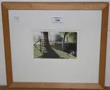 Peter Collyer, Pond Tail Bridge, Bowood, watercolour