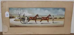 H. W. Standing, Coaching Scene, 1909, watercolour