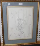 Marianne Topham, Bronzes and Details, John Reid's House' and 'Blackamore Console Table, John Reid's House, a pair of pencil sketches