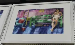 Andy Waite, Sunbather I, watercolour