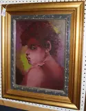 Piero Nincheri, Head and Shoulders Portrait of a Young Mythical-like Man, 1986, oil on canvas