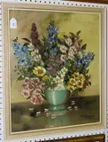S.P.A. Atkinson, Study of Flowers, oil on canvas