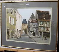 Keith A. Jordan, Noyens-sur-Serein (Yonne), watercolour