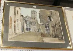 Keith A. Jordan, Rue St Pierre Vezelay (Yonne), watercolour