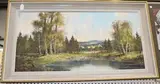 Joseph Frühmesser, Landscape with Pond, oil on canvas