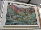 Clara B. Lancaster, Swanbourne Lake, oil on canvas