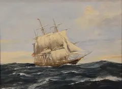 R. Bramley, American Clipper Sea Witch, oil on panel