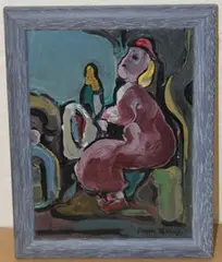 Frank Sully, The Tourist, oil on board