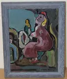 Frank Sully, The Tourist, oil on board