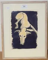 Sally Muir, Study of a Greyhound, watercolour