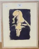 Sally Muir, Study of a Greyhound, watercolour