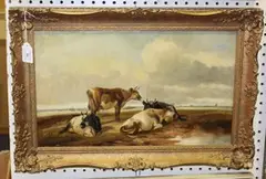 F. Knight, Cattle in a Landscape, 1881, oil on canvas