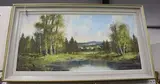 Joseph Frühmesser, Landscape with Pond, oil on canvas