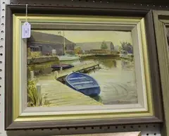 Peter Walbourn, The Boatyard, Stalham, oil on board