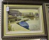 Peter Walbourn, The Boatyard, Stalham, oil on board