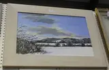 Hilary Martin, Snowy Winter Landscape, oil on canvas