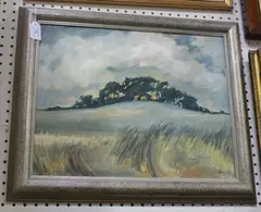 Chantonbury Ring, Sussex by Eve Goldsmith, oil on canvas, sold Oct 2014