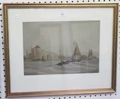 George Dodgson Callow, L'Havre, 1865, watercolour