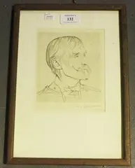 William Rothenstein, T.J. Cobden Sanderson, monochrome print