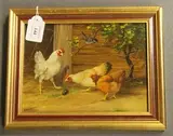 Kerekes A., Study of a Chickens, oil on panel