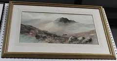 W.H. Dyer, Leather Tor, Dartmoor, watercolour