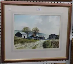 Andrew Dandridge, A March Day near Telscombe Village, watercolour