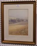 Beatrice Emma Parsons, Landscape with Distant Church, watercolour