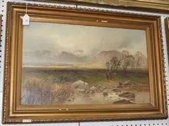 P.H. Ellis, Penmaen Pool, N. Wales, oil on canvas